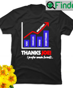 Thanks Joe Biden I prefer mean tweets gas vehicles food everything inflation shirt