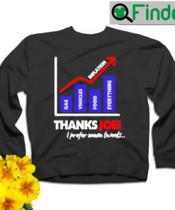 Thanks Joe Biden I prefer mean tweets gas vehicles food everything inflation sweatshirt