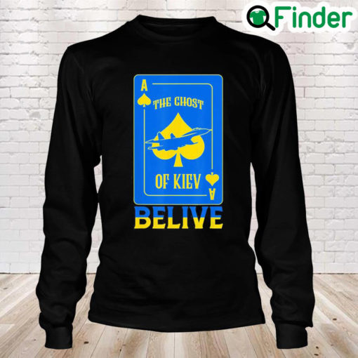 The Ghost of Kyiv I Stand With Ukraine Flag Support Peace Ukraine Long Sleeve