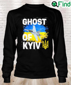 The Ghost of Kyiv Stand With Ukraine Flag 2022 Long Sleeve