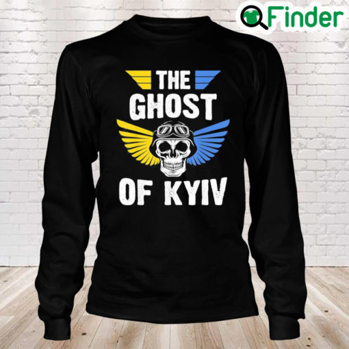 The Ghost of Kyiv Stand With Ukraine Flag Long Sleeve