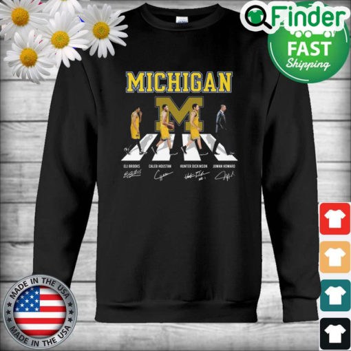 The Michigan Eli Brooks Caleb Houstan Hunter Dickinson Juwan Howard Abbey Road Signatures Sweatshirt