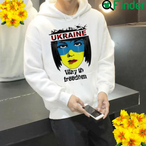 The Way To Freedom Ukraine Flag Ukrainian Girl Peace Ukraine Hoodie