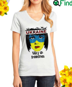 The Way To Freedom Ukraine Flag Ukrainian Girl Peace Ukraine T Shirt