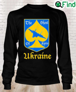 The ghost of kyiv ukrainian flag support ukraine Long Sleeve