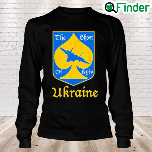 The ghost of kyiv ukrainian flag support ukraine Long Sleeve