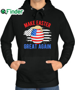 Top make Easter Great Again Trump Egg Hunt American Flag Hoodie