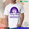 Trisomy 9 Awareness Day Purple Rainbow Shirt