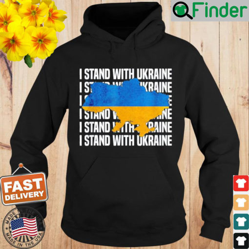 USA SupPort Ukraine Flag Ukrainian Love I Stand With Hoodie