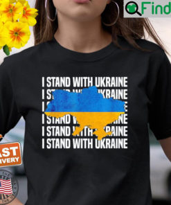 USA SupPort Ukraine Flag Ukrainian Love I Stand With T Shirt