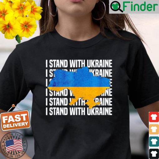 USA SupPort Ukraine Flag Ukrainian Love I Stand With T Shirt