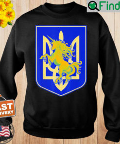 Ukraine Coat of Arms Ukrainicorn Save Support Ukraine Tryzub Sweatshirt
