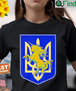 Ukraine Coat of Arms Ukrainicorn Save Support Ukraine Tryzub T Shirt