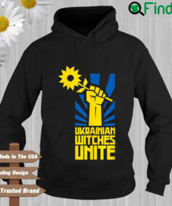 Ukraine Fist Hand Sunflower Ukrainian Witches Unite Hoodie