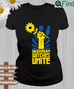 Ukraine Fist Hand Sunflower Ukrainian Witches Unite T Shirt