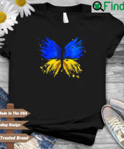 Ukraine Flag Butterfly I Stand With Ukraine Support Ukraine Shirt