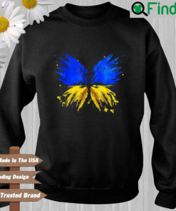 Ukraine Flag Butterfly I Stand With Ukraine Support Ukraine Sweatshirt