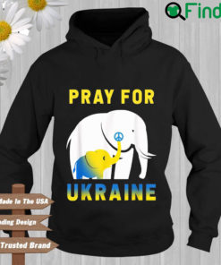 Ukraine Flag Elephant Vintage Ukrainian Support Ukraine Hoodie