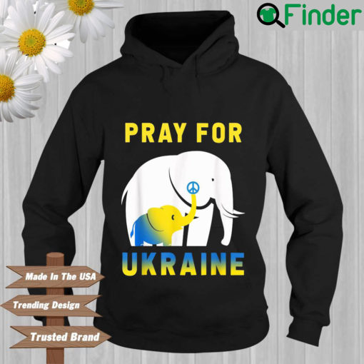 Ukraine Flag Elephant Vintage Ukrainian Support Ukraine Hoodie