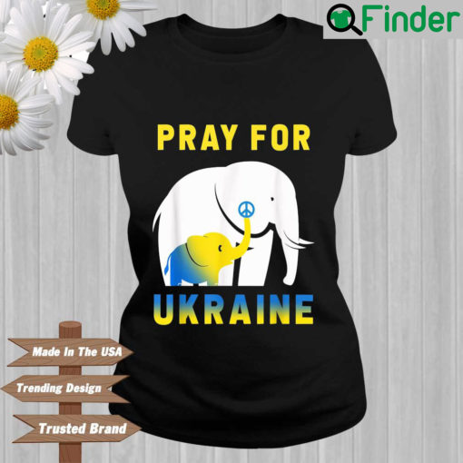 Ukraine Flag Elephant Vintage Ukrainian Support Ukraine T shirt