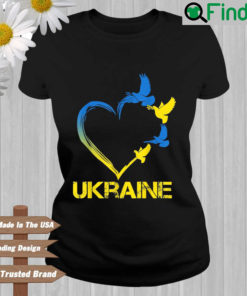 Ukraine Flag Heart Vintage Ukrainian Support Ukraine T shirt