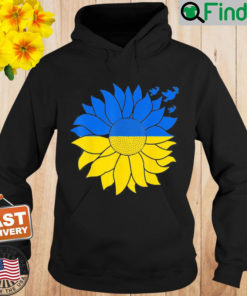 Ukraine Sunflower Peace Dove Symbol Ukrainian Flag Colors Hoodie