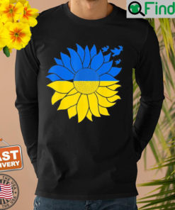 Ukraine Sunflower Peace Dove Symbol Ukrainian Flag Colors Sweatshirt