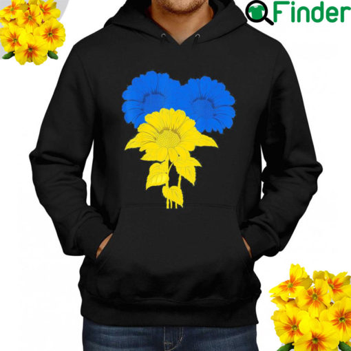 Ukraine Sunflowers Blue Yellow Support Peace Ukrainian Flag Free Ukraine Hoodie