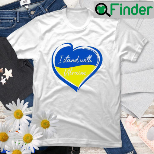 Ukraine Volodymyr Zelensky I Stand With Ukraine Heart T Shirt