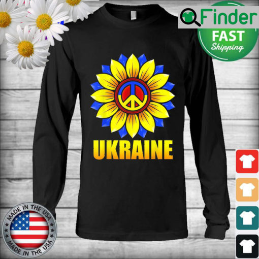 Ukrainian Flag Sunflower Women Girl Ukraine Long Sleeve