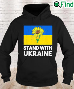 Ukrainian Flower Sunflower Stand With Ukraine Hoodie
