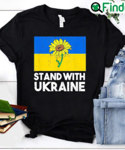 Ukrainian Flower Sunflower Stand With Ukraine Shirt