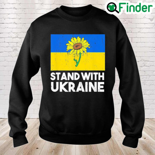 Ukrainian Flower Sunflower Stand With Ukraine Sweatshirt