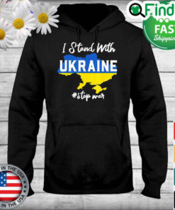 Ukrainian Map Support Ukraine I Stand With Ukraine Flag Hoodie