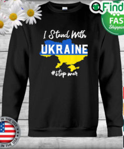 Ukrainian Map Support Ukraine I Stand With Ukraine Flag Sweatshirt
