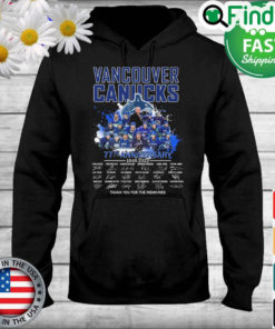 Vancouver Canucks 77th anniversary 1945 2022 thank you for the memories signatures Hoodie