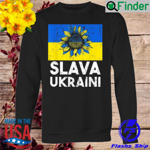 Vintage Slava Ukraini Sunflower Stand With Ukraine Long Sleeve