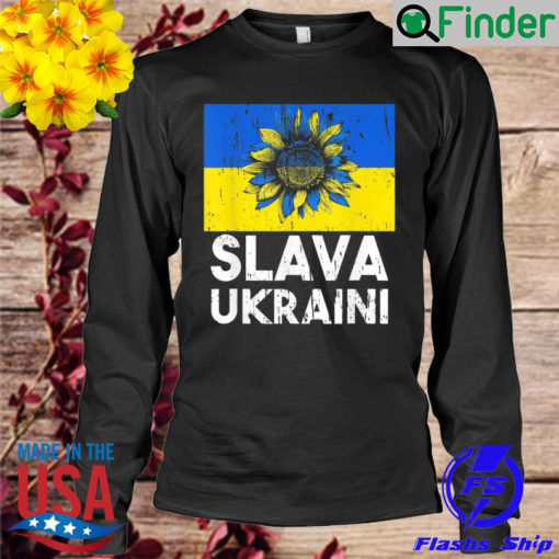Vintage Slava Ukraini Sunflower Stand With Ukraine Sweatshirt