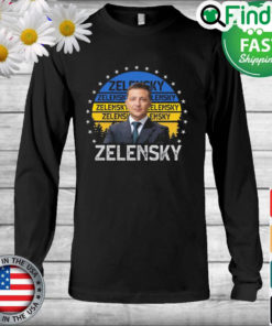 Volodymyr Zelensky President Of Ukraine Support Ukraine Vintage Long Sleeve