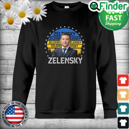 Volodymyr Zelensky President Of Ukraine Support Ukraine Vintage Sweatshirt