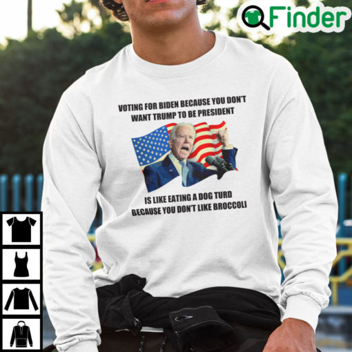 Voting For Biden Because You Dont Want Trump To Be President Sweatshirt