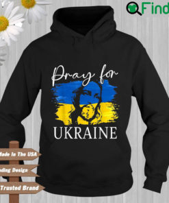 We Stand With Ukraine Flag Cross Christian Jesus Pray Hoodie