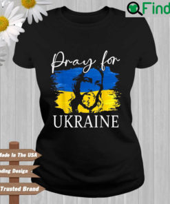 We Stand With Ukraine Flag Cross Christian Jesus Pray T Shirt