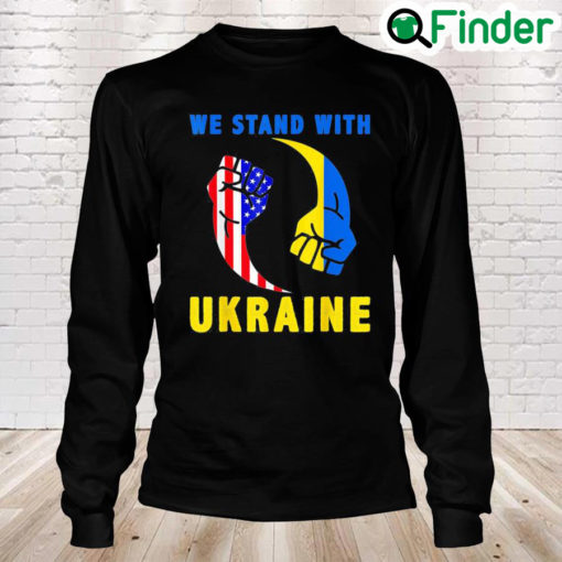 We Stand With Ukraine Ukrainian Flag Ukrainians Puck Futin Peace Ukraine Long Sleeve