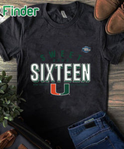 black T shirt Miami Hurricanes 2022 NCAA Mens Basketball Tournament March Madness Sweet Sixteen Jumpball