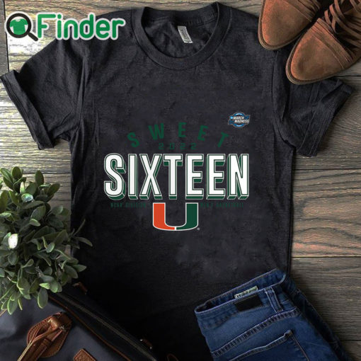 black T shirt Miami Hurricanes 2022 NCAA Mens Basketball Tournament March Madness Sweet Sixteen Jumpball