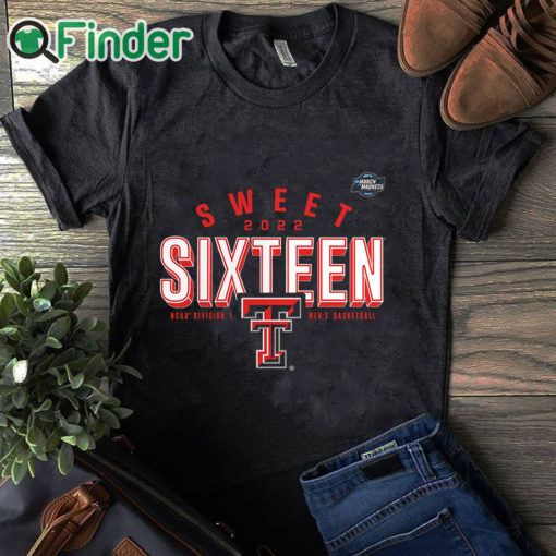 black T shirt Texas Tech Red Raiders 2022 NCAA Mens Basketball Tournament March Madness Sweet Sixteen Jumpball