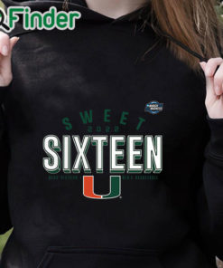 black hoodie Miami Hurricanes 2022 NCAA Mens Basketball Tournament March Madness Sweet Sixteen Jumpball