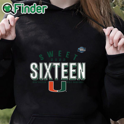 black hoodie Miami Hurricanes 2022 NCAA Mens Basketball Tournament March Madness Sweet Sixteen Jumpball