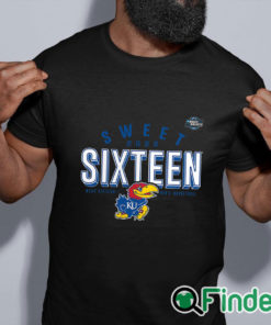 black shirt Kansas Jayhawks 2022 NCAA Mens Basketball Tournament March Madness Sweet Sixteen Jumpball